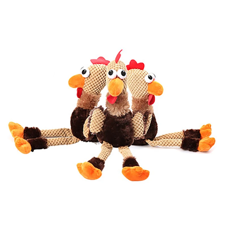 

Hot Funny Chicken Luxury Eco Friendly Squeaky Plush Dog Chew Toys for Dogs, Picture showed