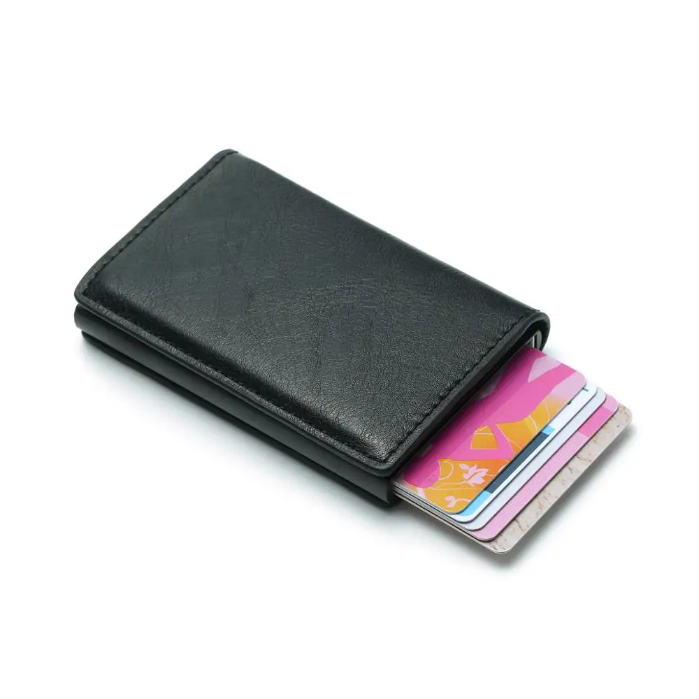 
Amazon Hot Sale Wholesale & Customized Auto pop up Credit Card Holder Aluminum Case Pocket Travel Business Wallet 