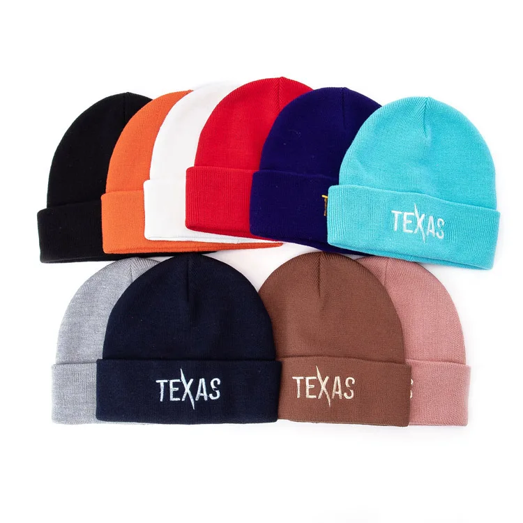 

Trendy Multi Color Custom Logo Embroidered Acrylic Warm Knitted Hat