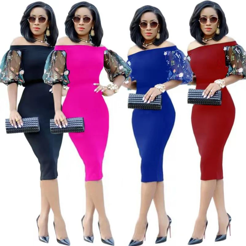 

F21833A in stock women's prom casual short sleeve dress women party dress, Burgundy, black, pink, royal blue