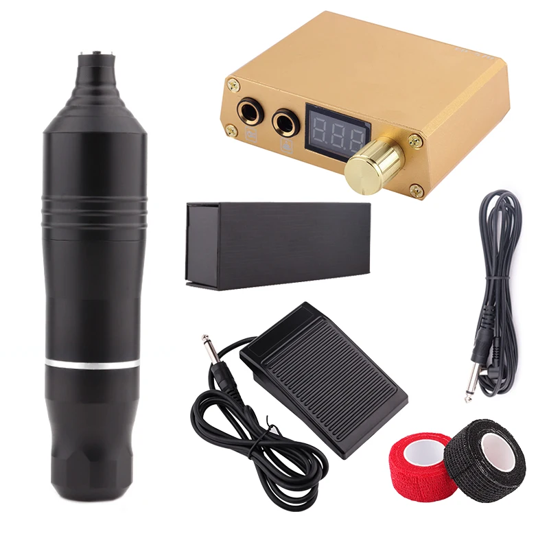 

New Style Professional Beginners Customize Logo Tattoo Machine Pen Set Tattoo Kit