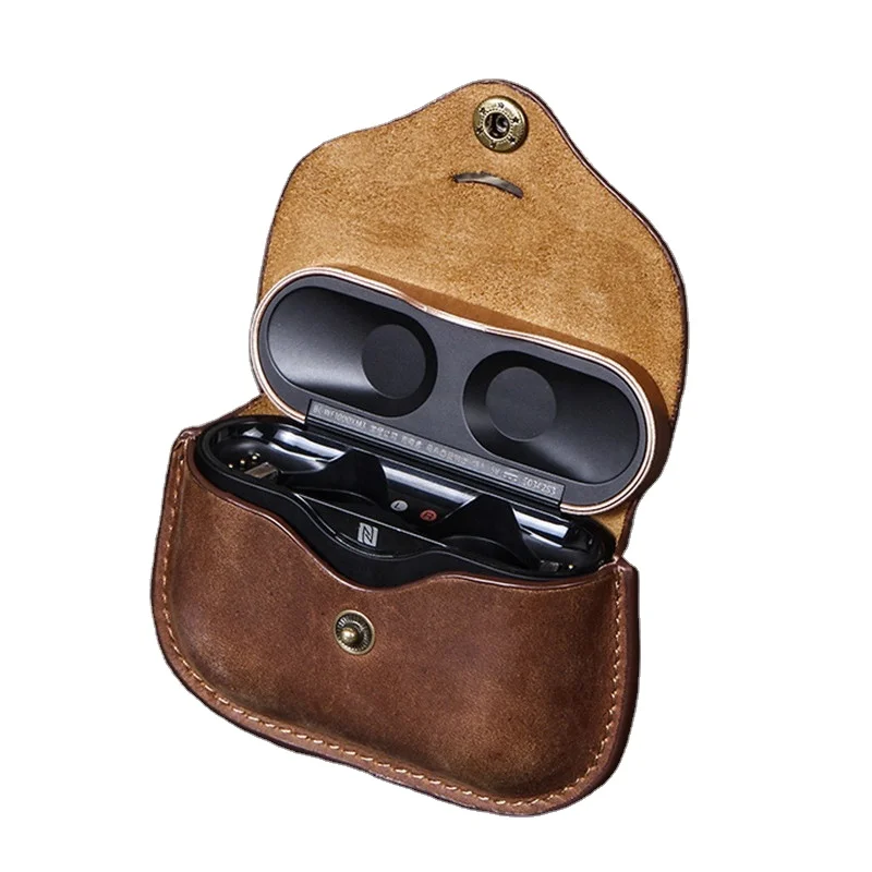 

SIKAI Hot Italy crazy horse skin genuine leather protective case for sony wf-1000xm3 protective cover