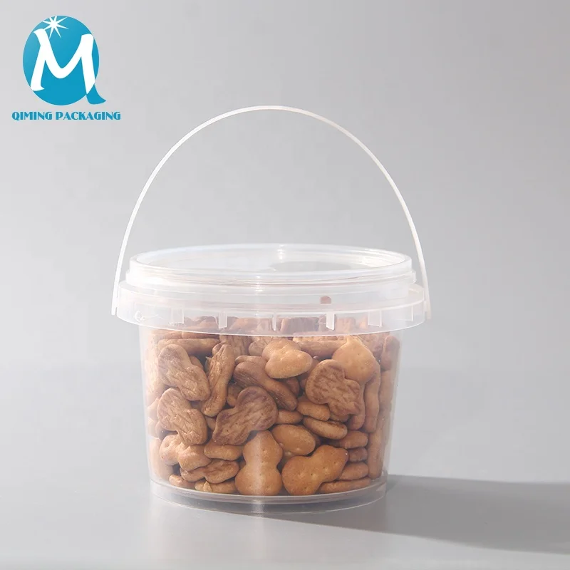 
China supplier Food grade container small transparent bucket 