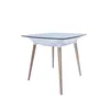 leg and glass desktop dining table home use