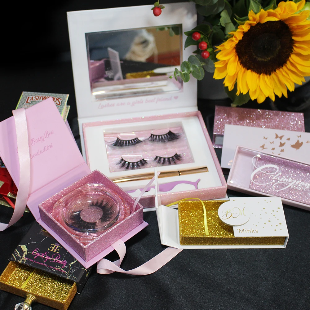 

Popular Real Mink False Eyelashes in USA OEM manufacturer, Black