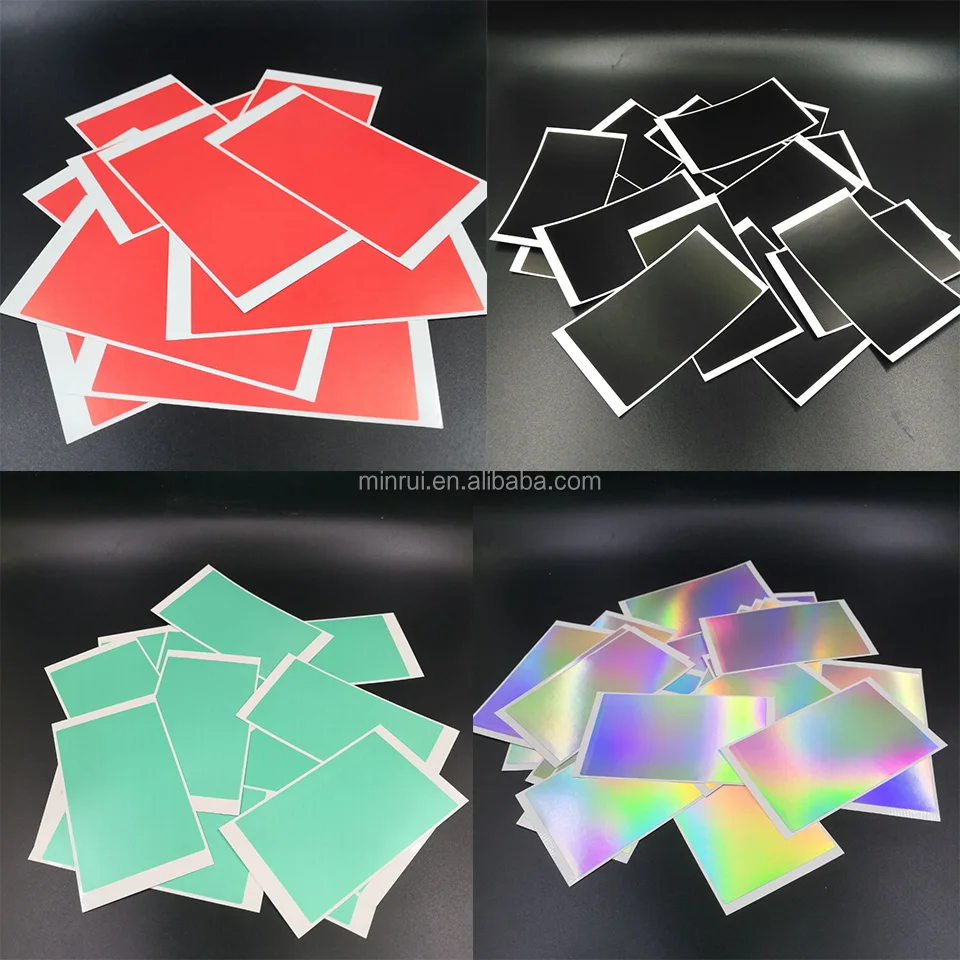 custom color self adhesive blank vinyl material stickers