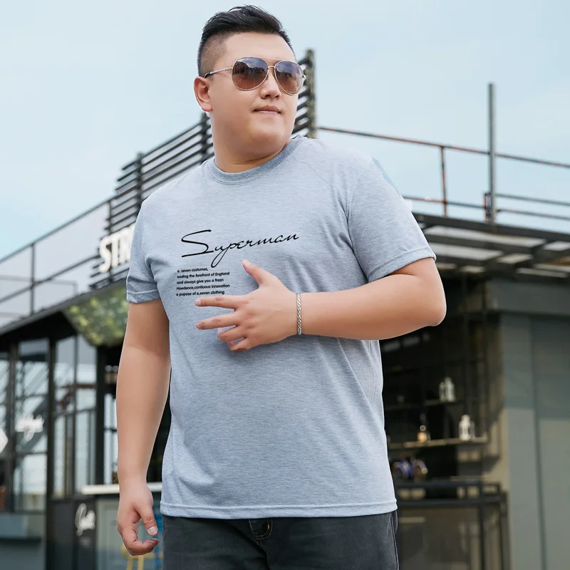 

Wholesale High Quality Print White Crew Neck Oversize Summer Men Plus Size T-Shirts, 10 colors available