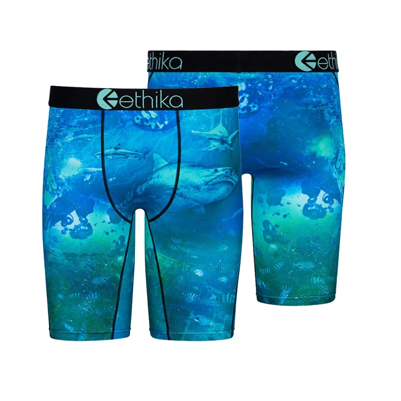 

Canton Hint New Style 2011 Ethika Shark Tank Blue Boxershorts Men Underwear Ethika Spandex Polyester Plus Size Boxers Briefs