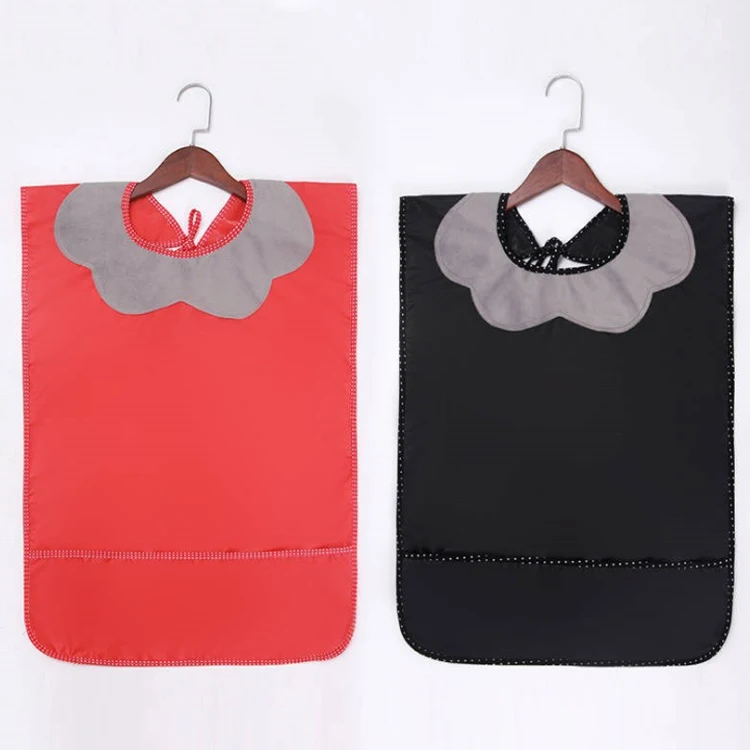 

FreeExport Professional manufacturer adult bib rice food pocket waterproof leak proof elderly adult bib