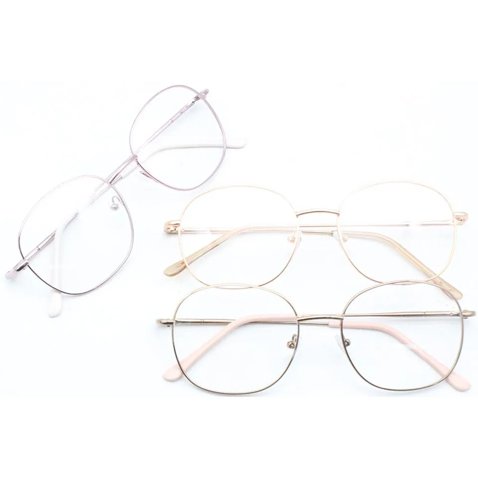 

Cheap Round Women Metal Glasses Frame new arrival custom logo fashion metal eyeglasses frame, 4 colors