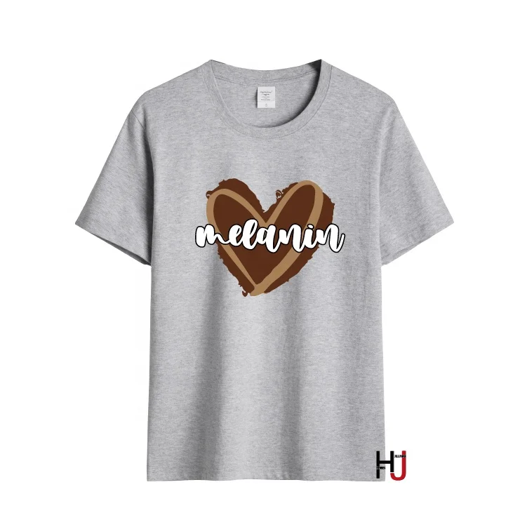 

Vogue Cartoon T-shirt Kawaii Melanin Love Shirts Graphic Tops Women Aesthetic Clothes