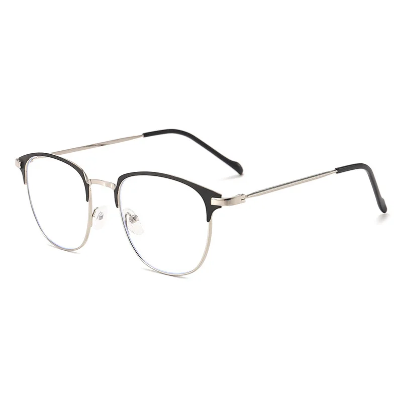 

2022 Fashion unisex square Plain glasses for men women Metal frame glasses for party eyeglasses Gentle Black eyebrow frame