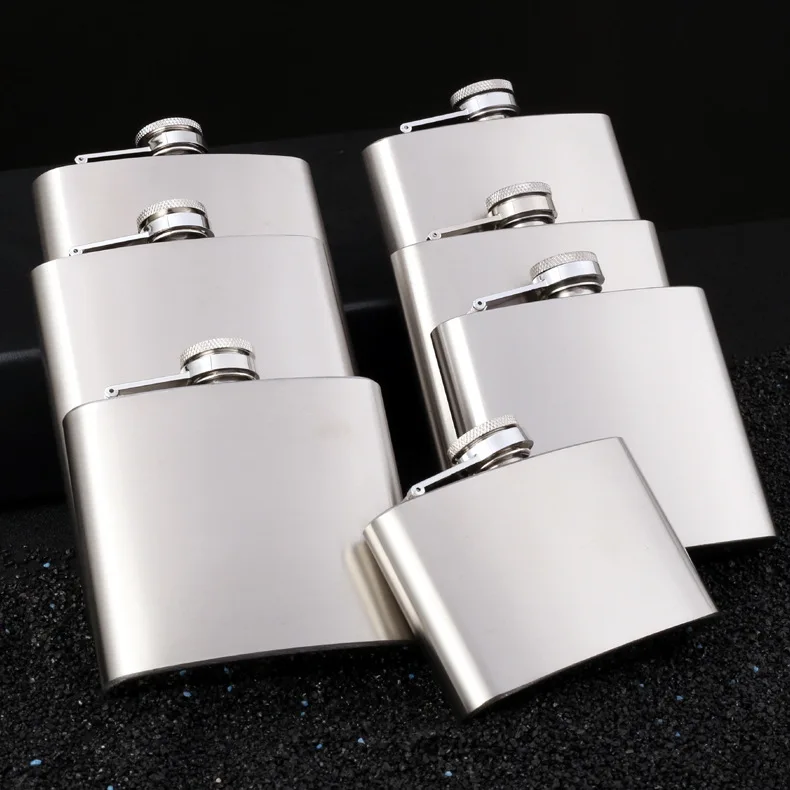 

Customized Paint Flasks Stainless Steel Portable Funnel Set Hip Flask 8 oz, Custom pantone color