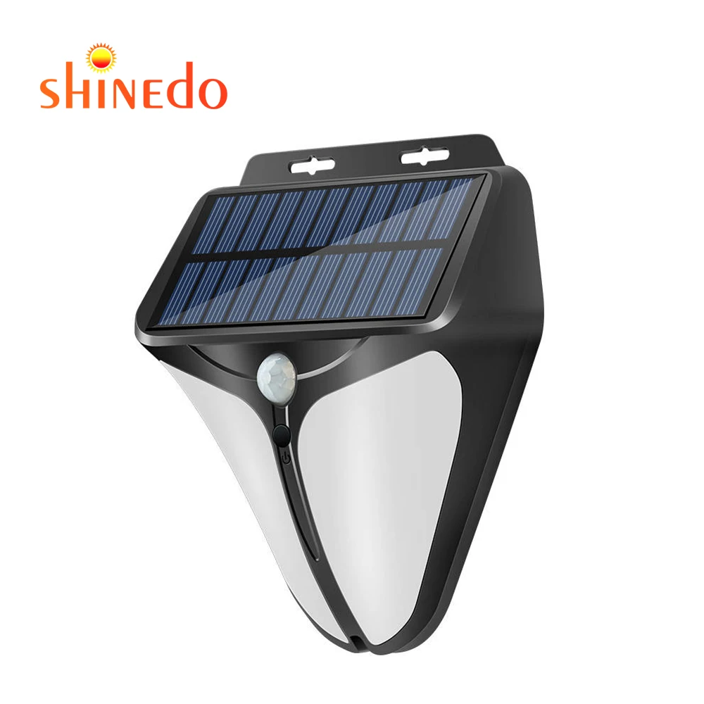 2020 newest design  Rechargeable Solar Wall Light Waterproof PIR Motion Sensor Security Lamp