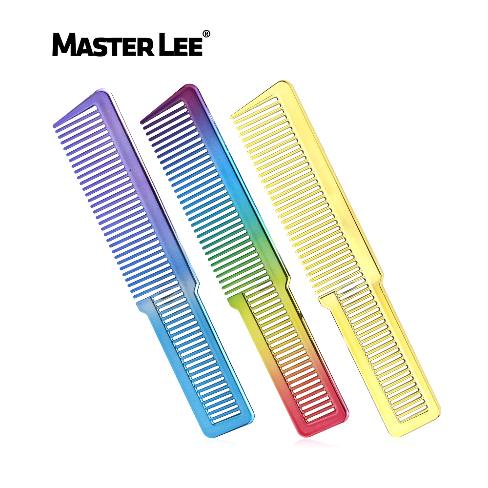 

Masterlee Wholesale Electronic Plating Hair cutting Comb Men Hair Cutting Comb For Barber, Customized color