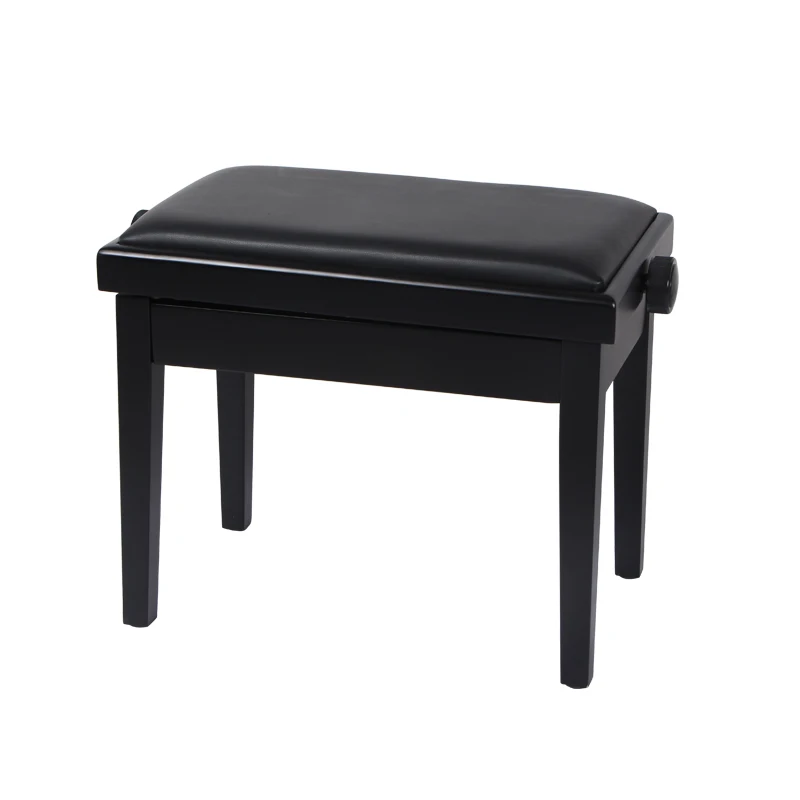 

factory price HEBIKUO piano chair piano bench adjustable height wooden piano bench, Black