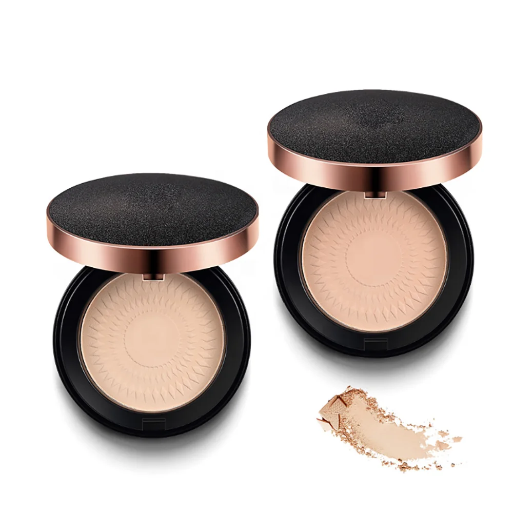 

Private Label Facial Makeup Pressed Compact Powder Foundation Dark Skin Lasting makeup pressed powder