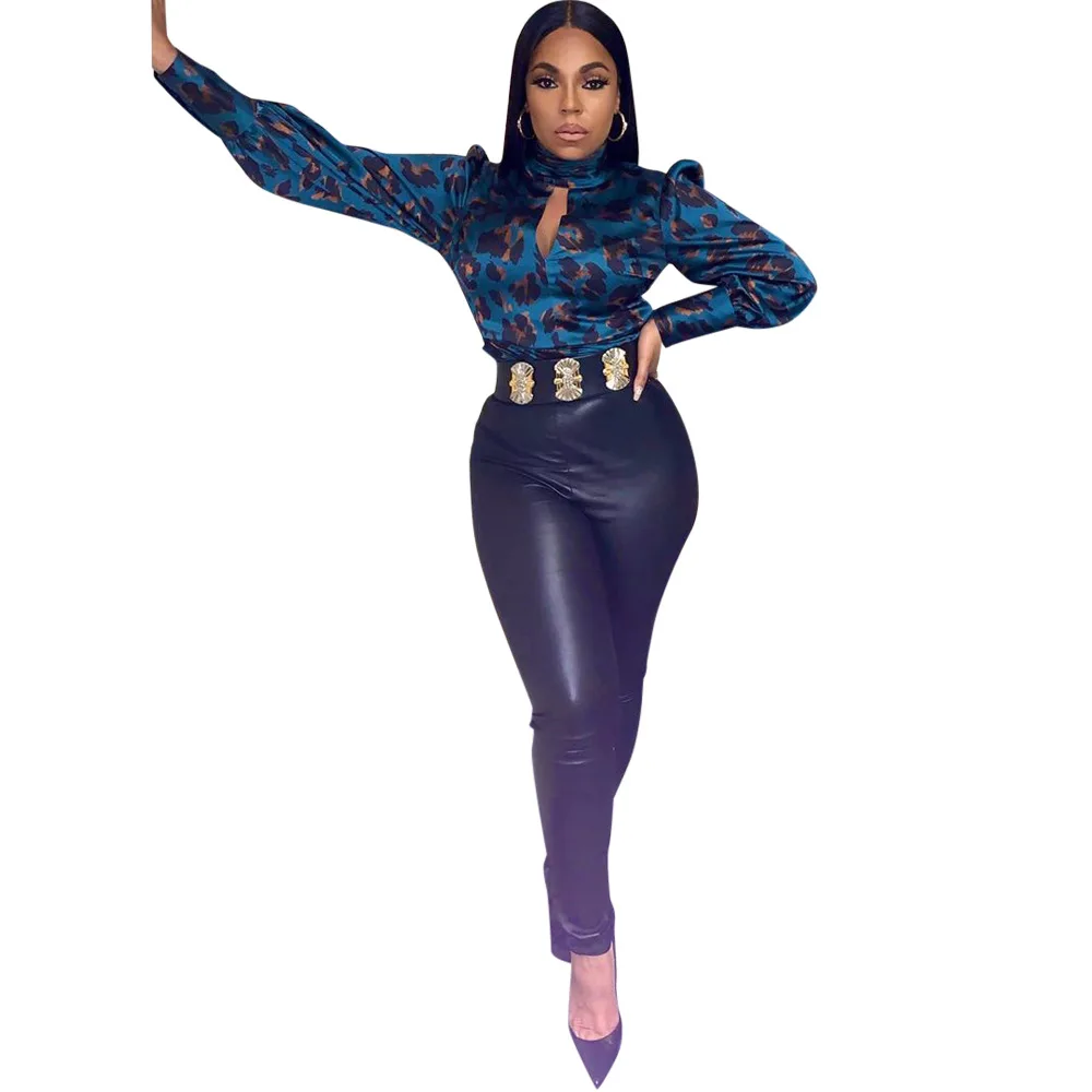 

2020 Hot Sale Sexy Fashionable Gold Velvet Print Long Sleeve Womens Tops