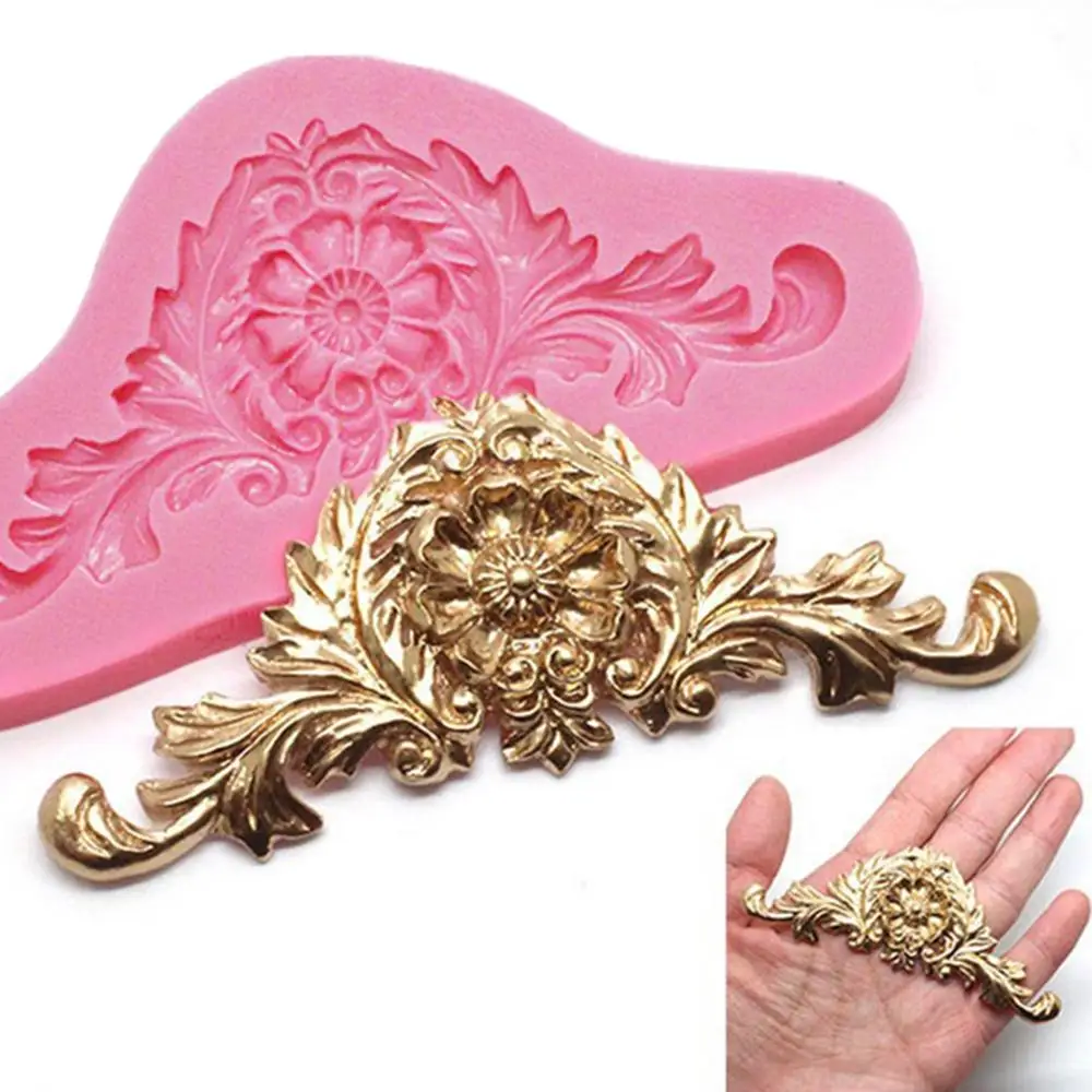

Gum Paste Mold DIY Cake Mold Sugarcrafts 3D Baroque Crown Fondant Chocolate Silicone Decorating Tool Kitchen Baking Pastry Decor