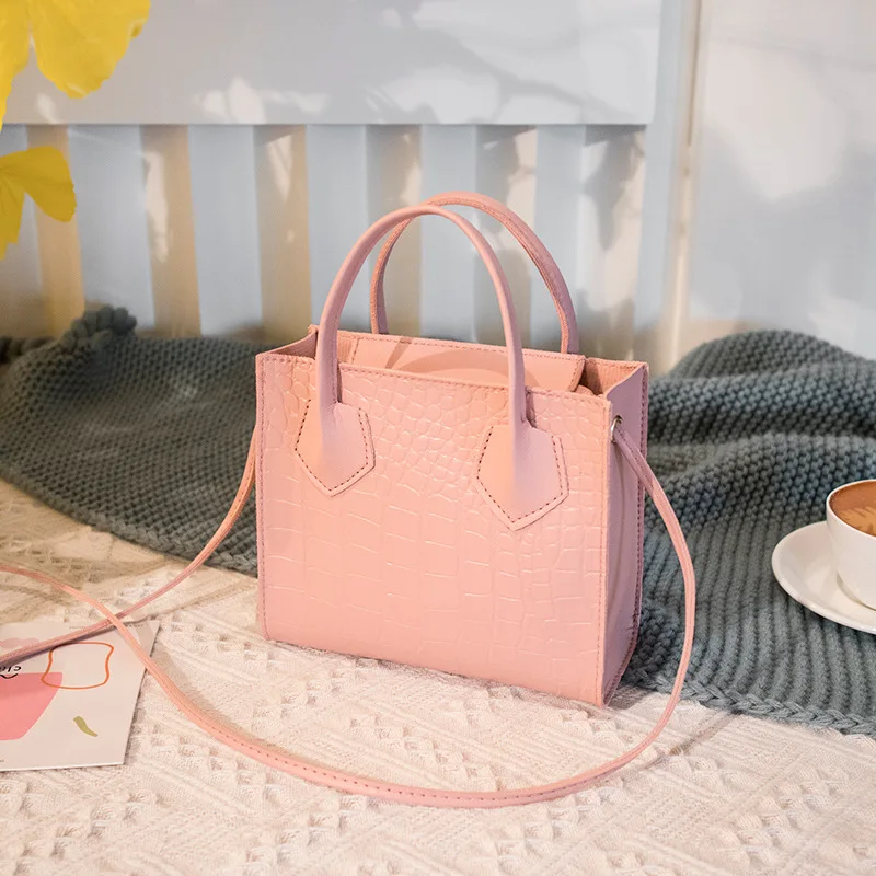 

2021 Fashion Trend Women Crocodile Pattern Crossbody Handbags Vintage Classic Solid Style Shoulder Bag Stylish Tote for Ladies, 6colors