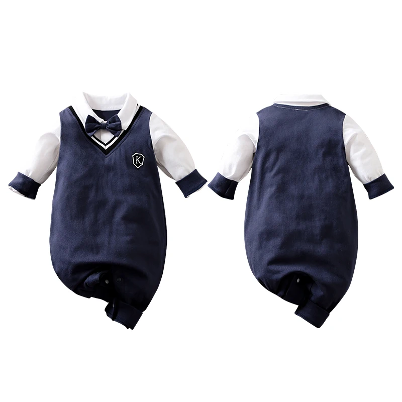 

Baby clothes long-sleeved birthday party spring and autumn college style lapel handsome personality spot wholesale, Picture shows