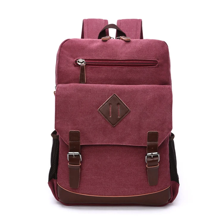 

2022 hot sale washed canvas business rucksack outdoor men casual sports backpack