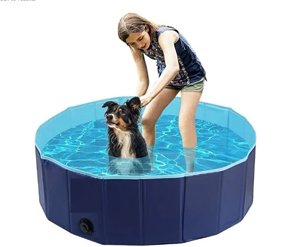 

Round shape foldable swimming pool,durable Nylon dog pool pet bathing pool