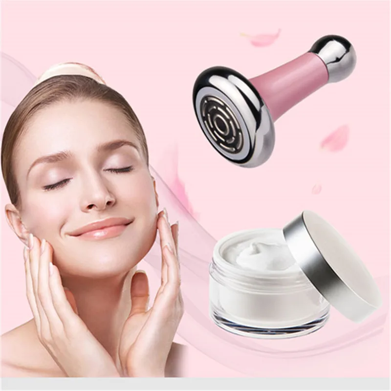 

Face Blue/Red Light Facial Skin Care Essence Import Instrument Shrink pores Whitening Repair Eye Massage Cold Compress Device, Customized