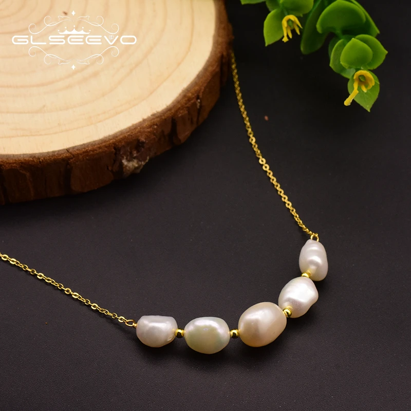 

Natural Baroque Pearl Necklace For Women Party Birthday Gift Silver 925 Jewelry earrings bulk