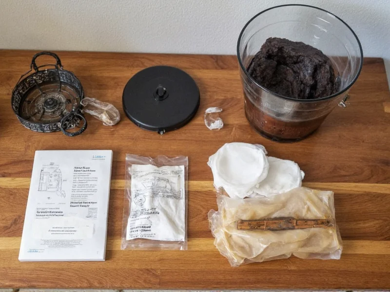 Homemade smoker materials laid out on workbench