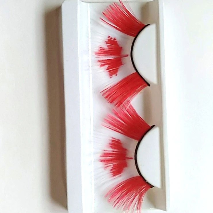 Wholesale new design color false eyelashes a pair of stage makeup black terrier eyelash