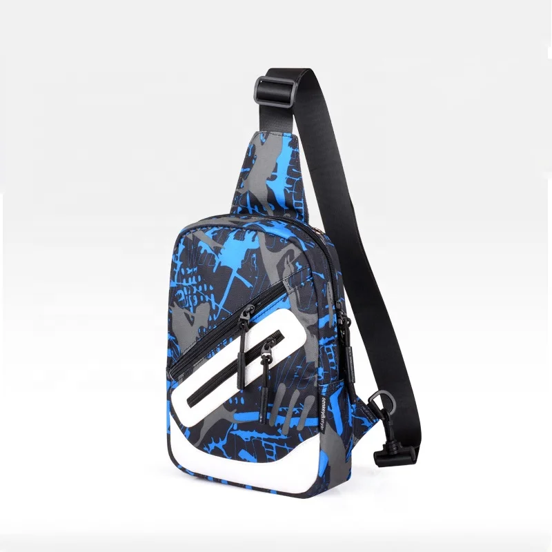 

2021 fashion Sling bag anti-theft messenger bag men's anti-theft men's chest bag, White/black/brown
