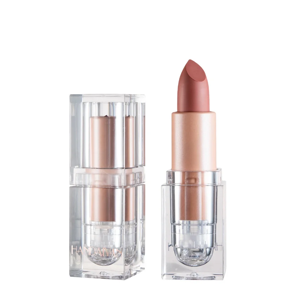 

HANDAIYAN Private Label Clear Lipstick Tube 12 Color Waterproof Velvet Lipstick Nude Vegan Matte Lipstick