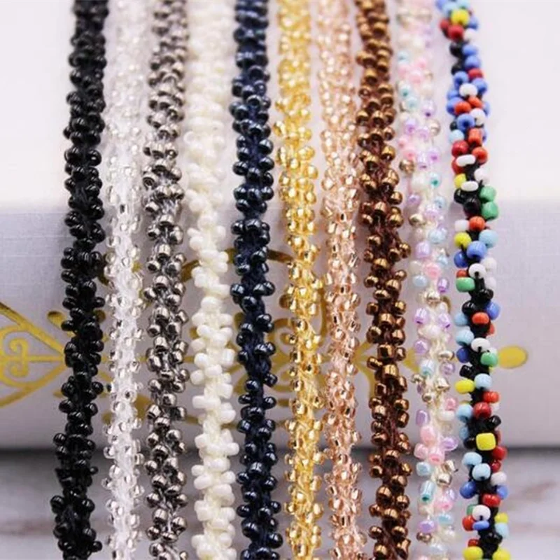 

hot sale cheap handmade color beaded trimming for dress decoration, Mix color