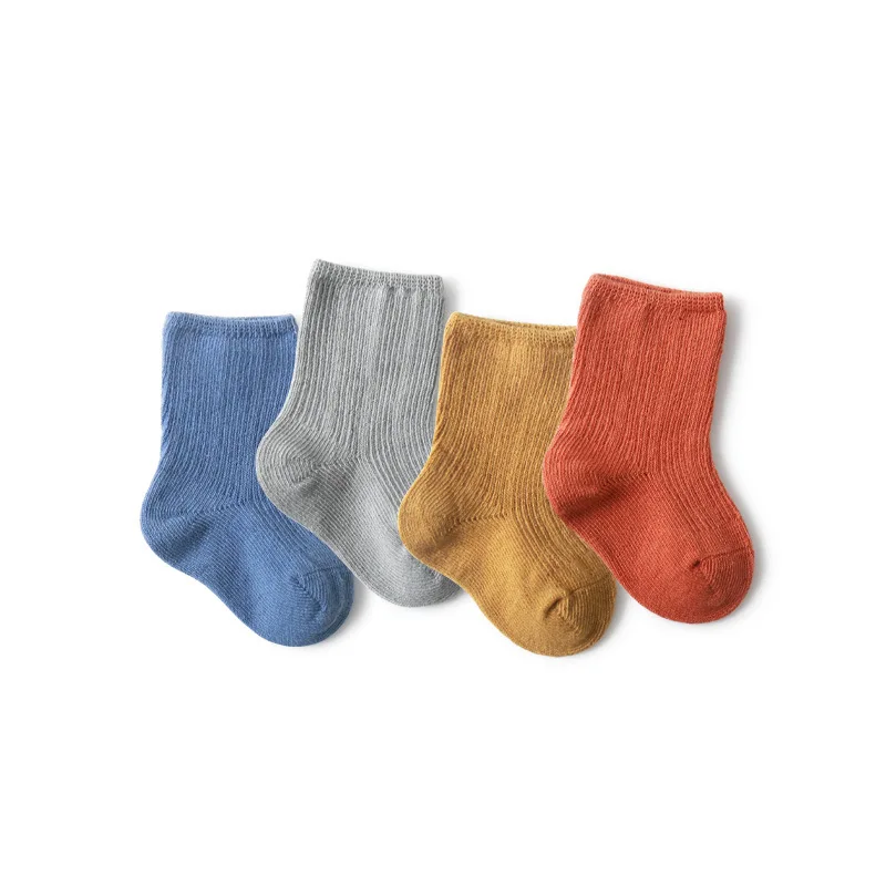 

2021 New Fashion Custom Baby Socks Autumn Winter High Quality Newborn Socks Cute Solid Color Combed Cotton Socks Dropshipping, 6 colors