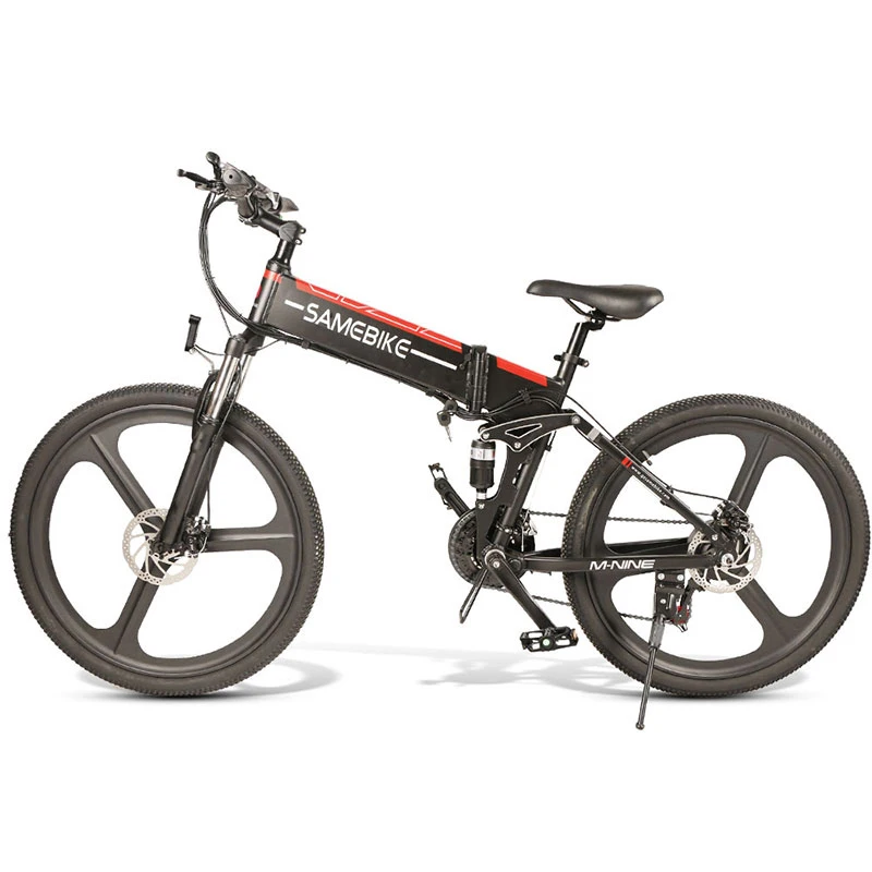 

Folding Mountain Electric Bicycle 21-Speed 26-inch Wheel Double Disc Brake Full Suspension Anti-Slip Electric Bicycle