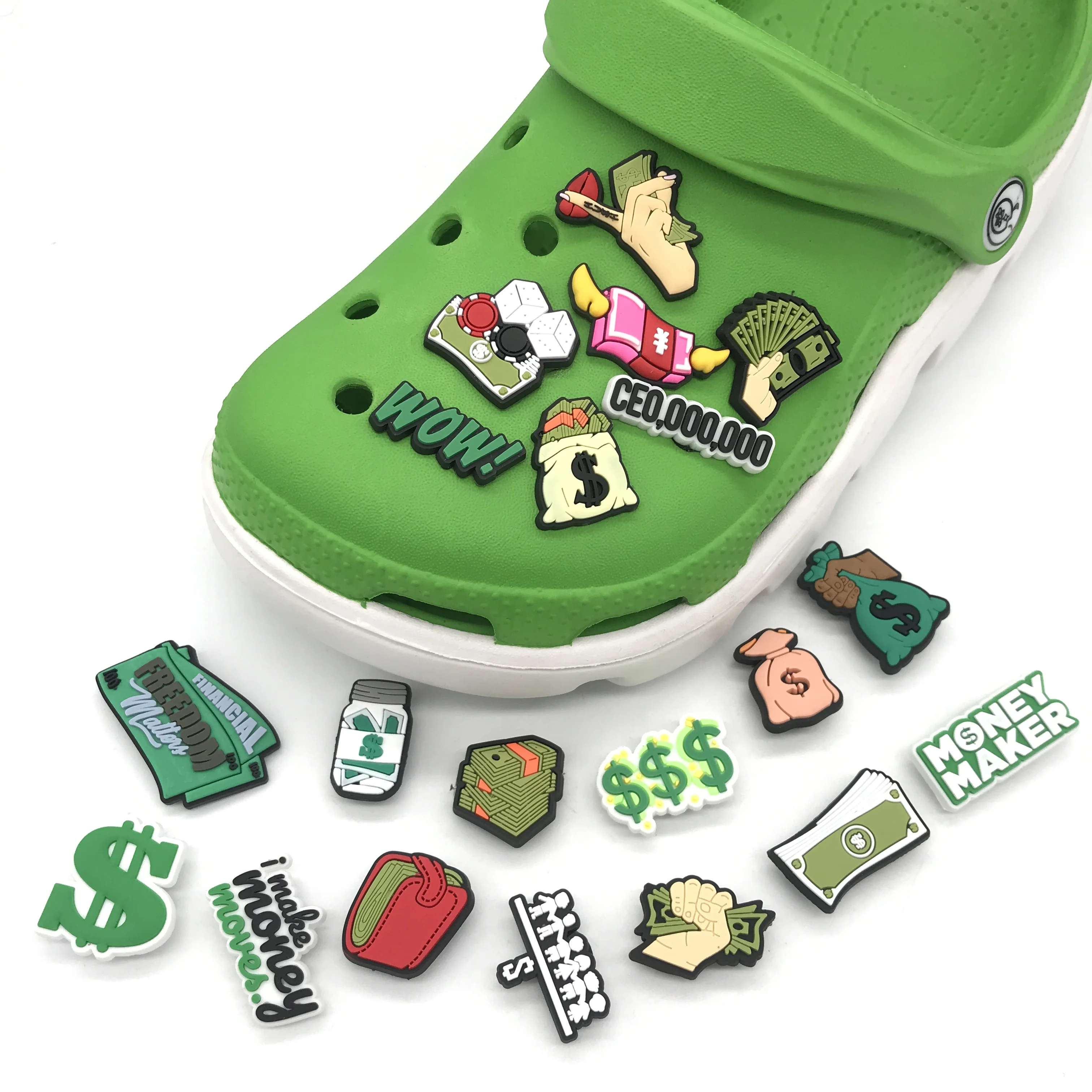 

Fast timeliness Cheap Wholesale Soft Rubber Pvc Accessories New Design Shoe charms For Girls, Picture