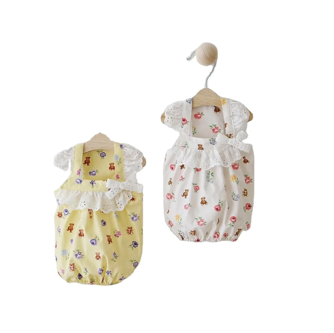 

Korea Summer And Autumn Lovely Bear Rose Bubble Skirt Dog Skirt Lace Short Style Pet Clothes, White