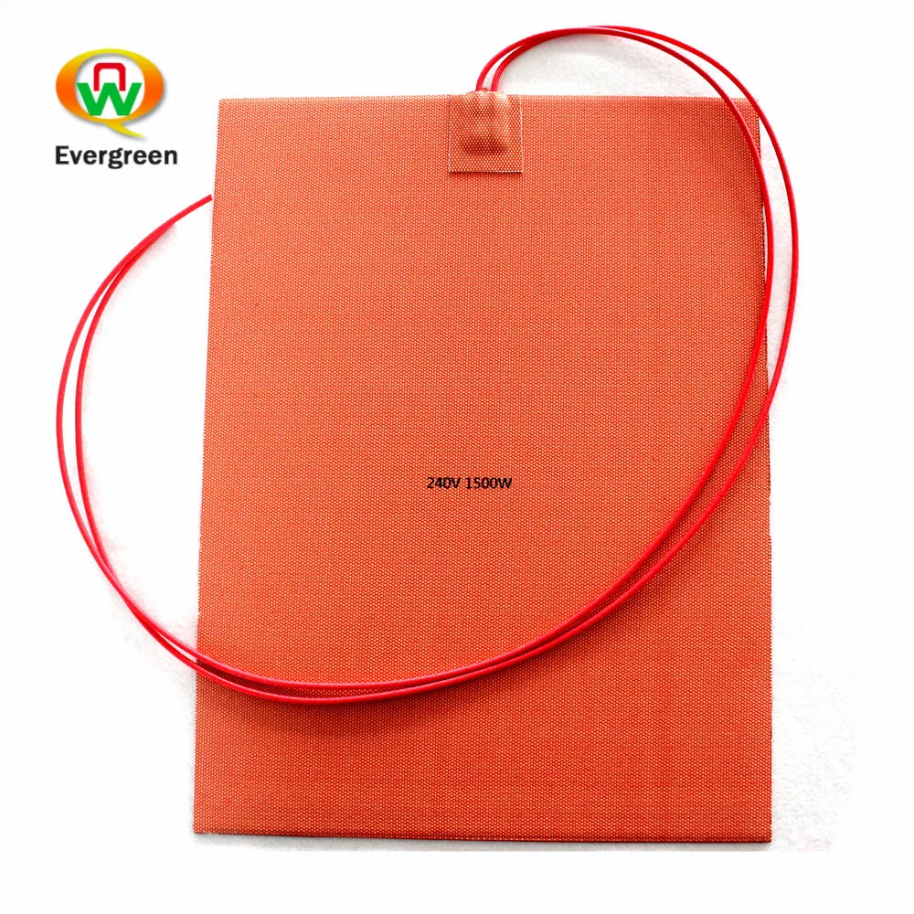 
Customizable size 300mm*400mm Imported silicone rubber heating pad with 3M glue for 3D printer 