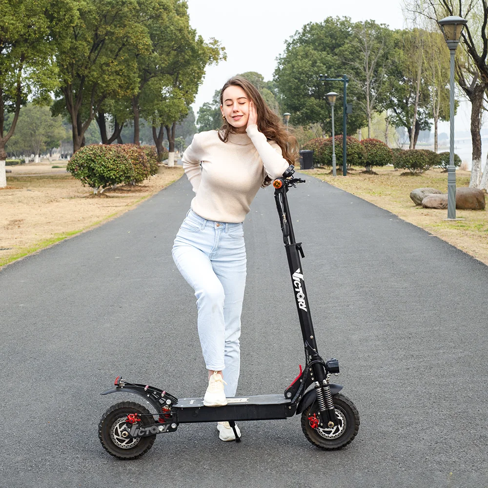 

Victory Powerful Off Road Electric Scooter 52V 2400W Dual Motor Big Wheel Fasted Electric Scooters With Seat For Adult