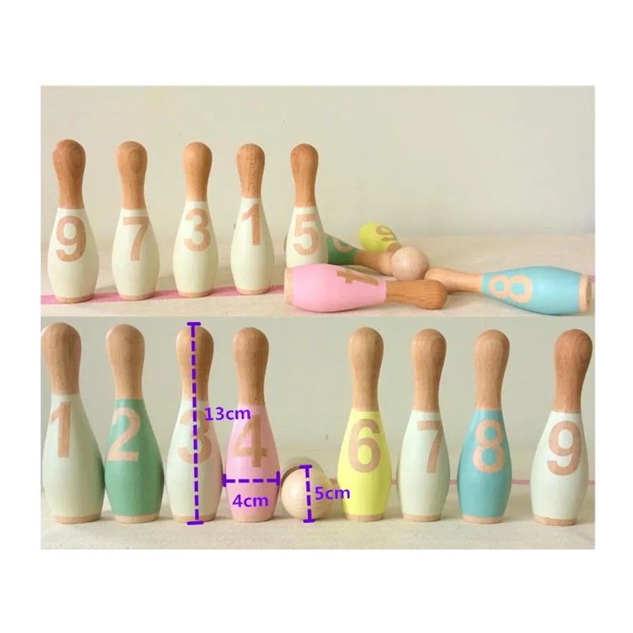 Handmade Ten Pin Bowling Set