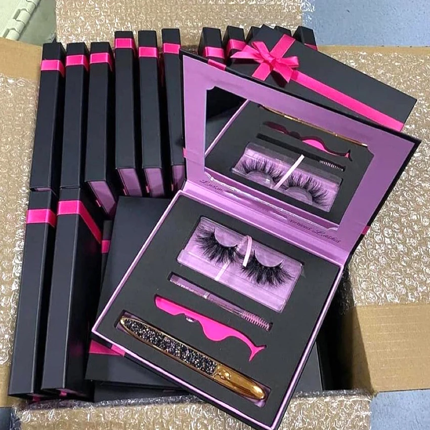 

fluffy 5d mink eyelash customized box 25mm eye lash fur natural lashes eyelashes 3d mink lashes3d wholesale vendor 25mm lashes3d, Natural black or colorful