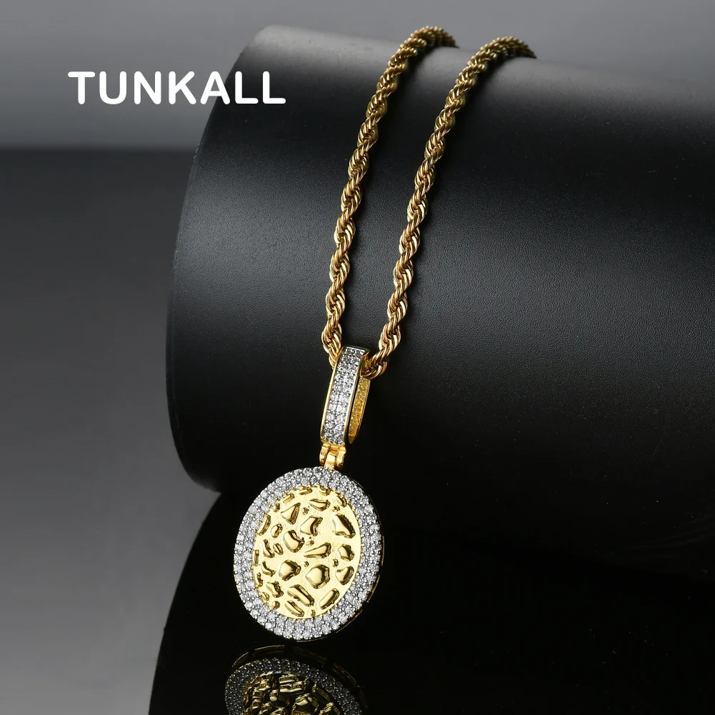 

CN023 Brass CZ pendant necklace Iced Out Chain Brass jewelry