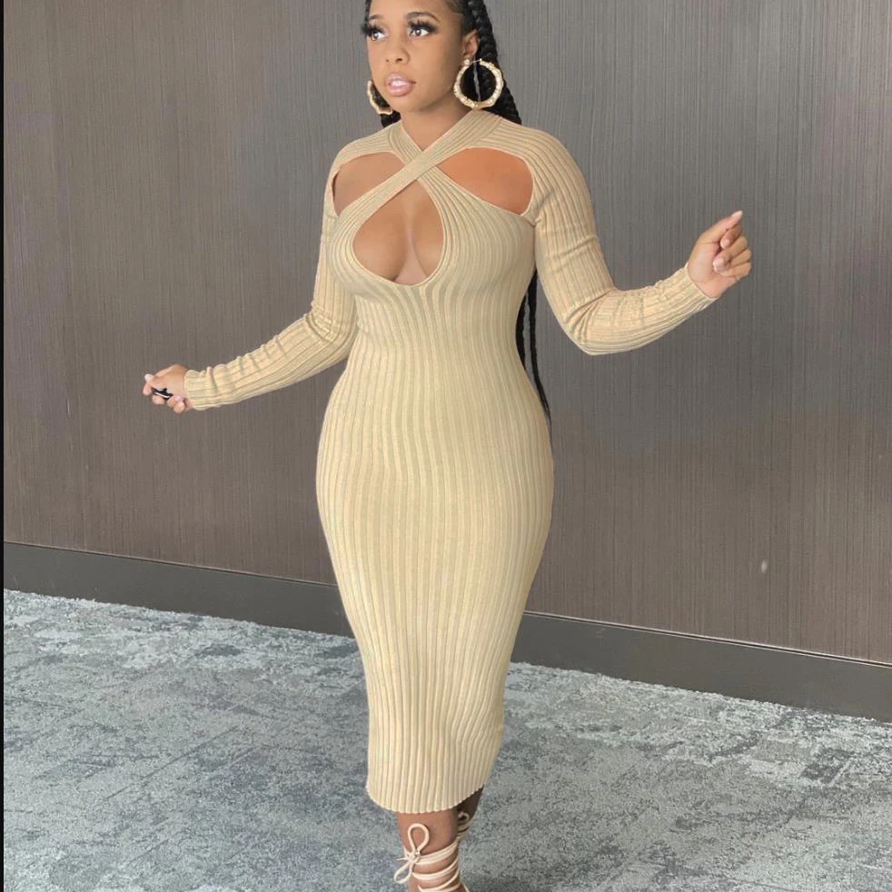 

2020 new arrivals autumn collection women asymmetrical design sexy body con dresses for ladies