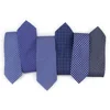 Different Silk Tie Man Geometrical Blue Printed Neckties Chinese Factory Making Krawatte Wholesale Pattern Ties for Business Men