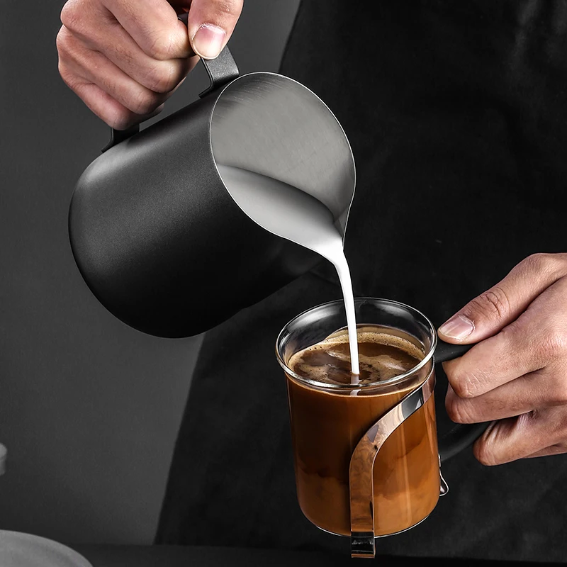 

600ml Thicken Stainless Steel User-friendly Design Milk Pitcher Sharp Coffee Tools For Kithcen