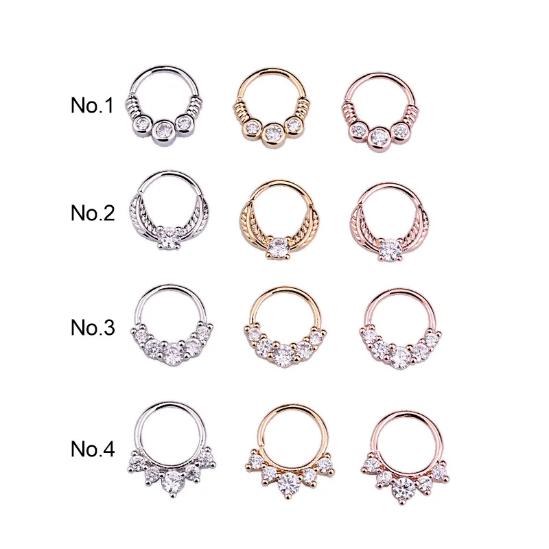 

New Arrival Micro zircon diamond earbone earrings with Indian septum nose ring and piercing accessories womens nose rings