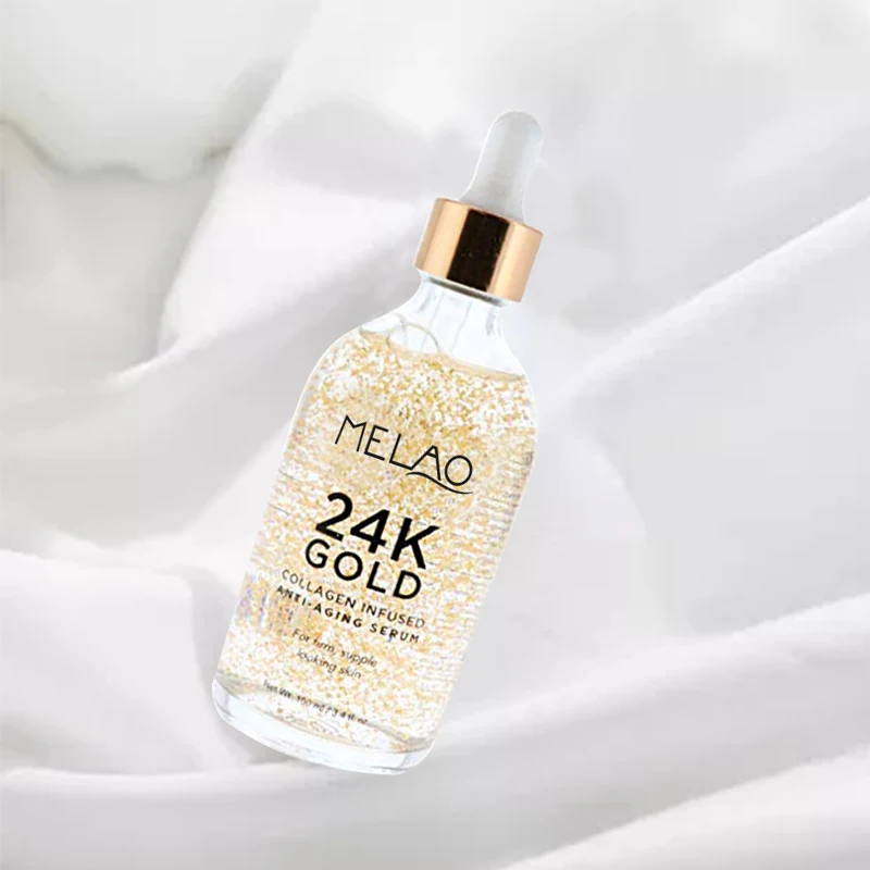 

MELAO Private Label 24k Gold Leaf Face Serum Vitamin C Anti Aging Gold 24k Serum 30ml