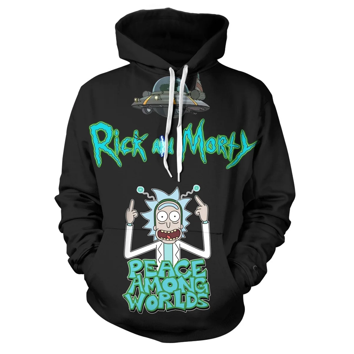 

Oversized heavy cotton corset Rick Morty mens set with white heavy hoodie, Custom
