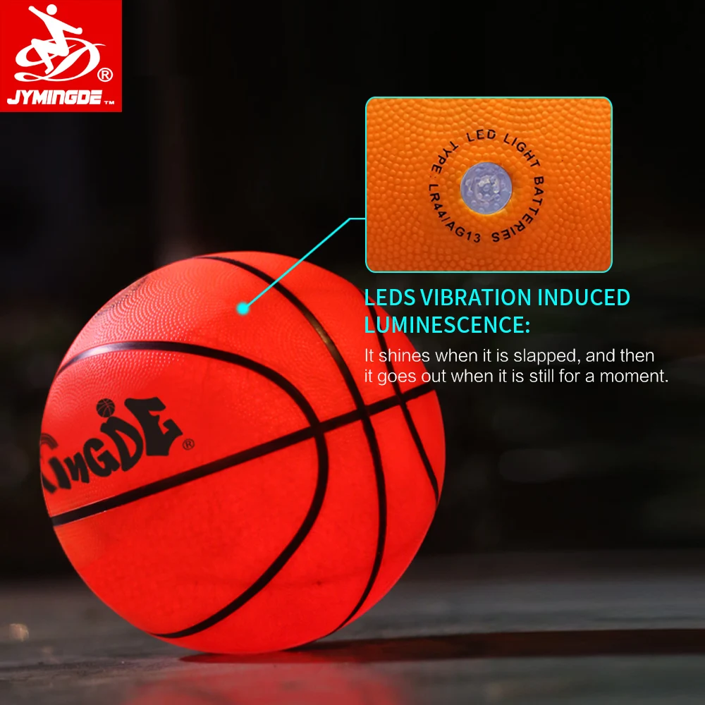 

Custom logo LED light up glowing basketballs glow in the dark basketball ball, Orange
